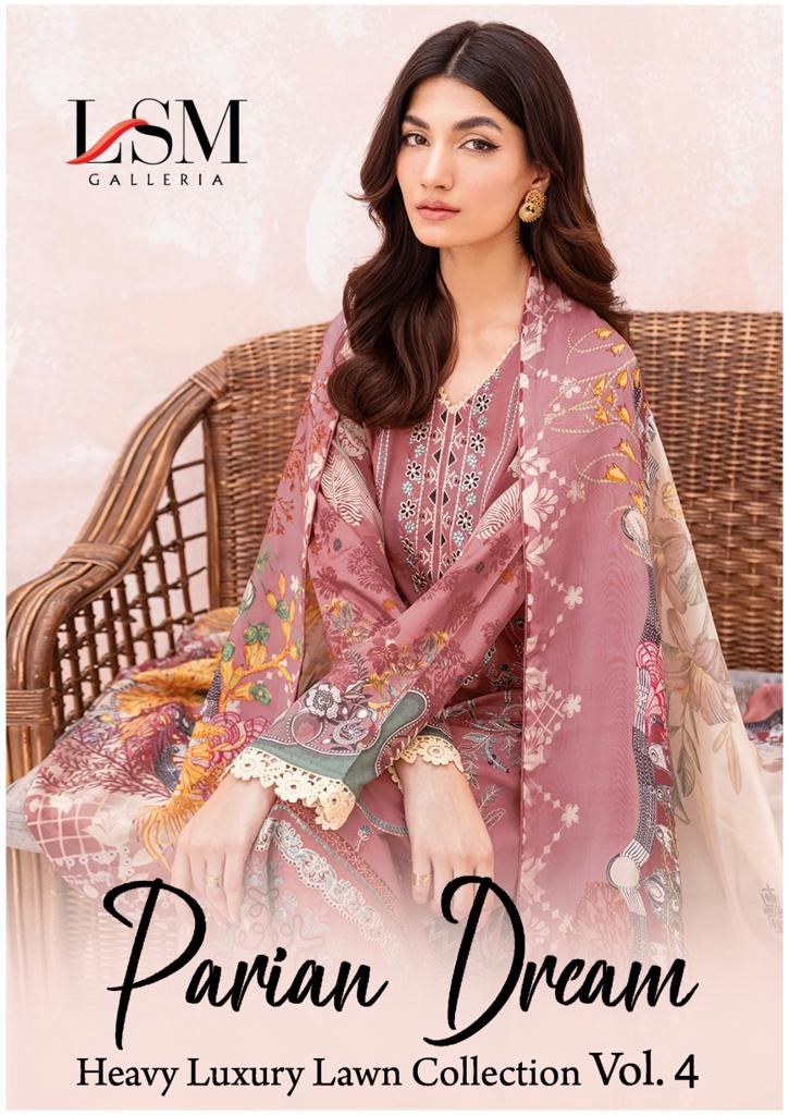 Lsm Parian Dream Vol 4 Daily Wear Lawn Cotton Printed Dress Material