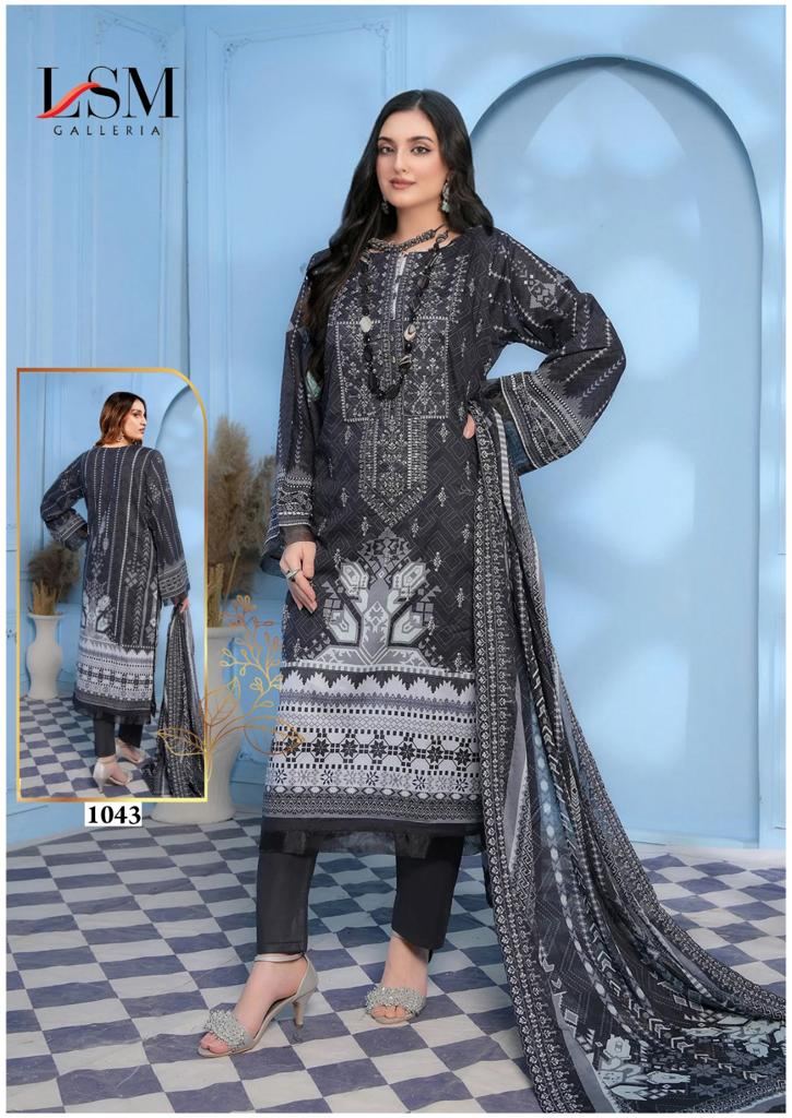 Lsm Parian Dream Vol 5 Causal Wear Lawn Printed Dress Materials