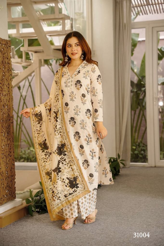 Lucaya Vol 31 Cambric Digital Printed Kurti With Bottom Dupatta