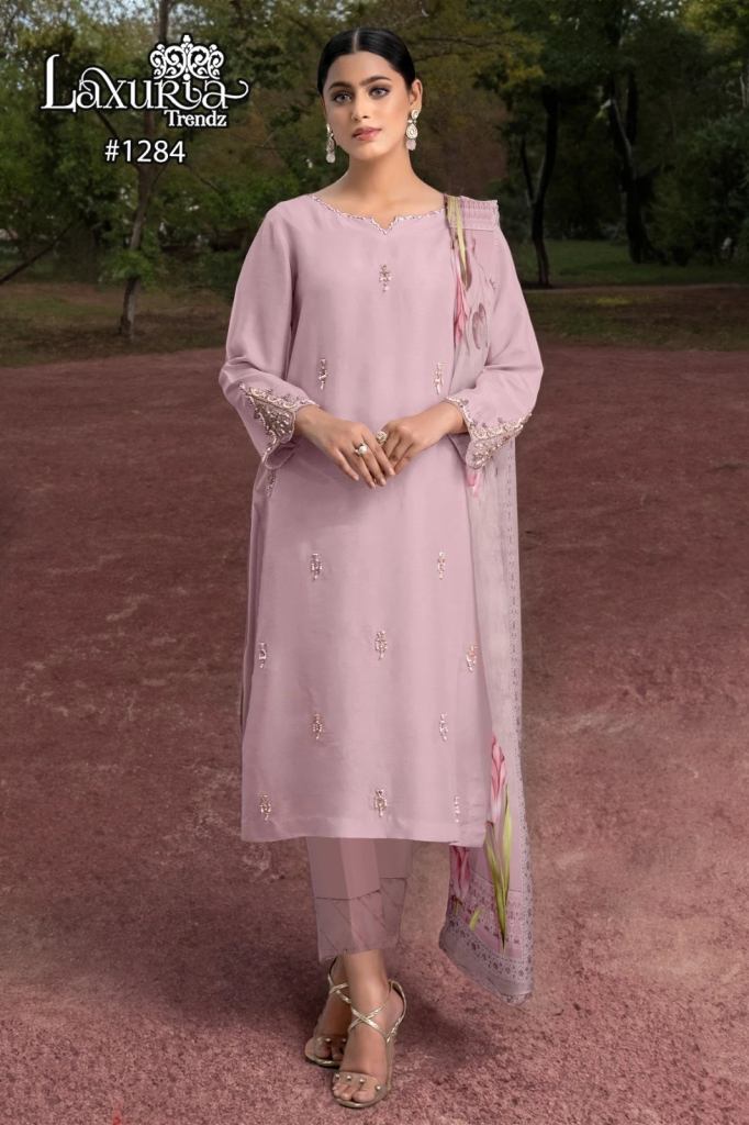 Luxuria Trendz 1284 Georgette Ready Made Pakistani Suits
