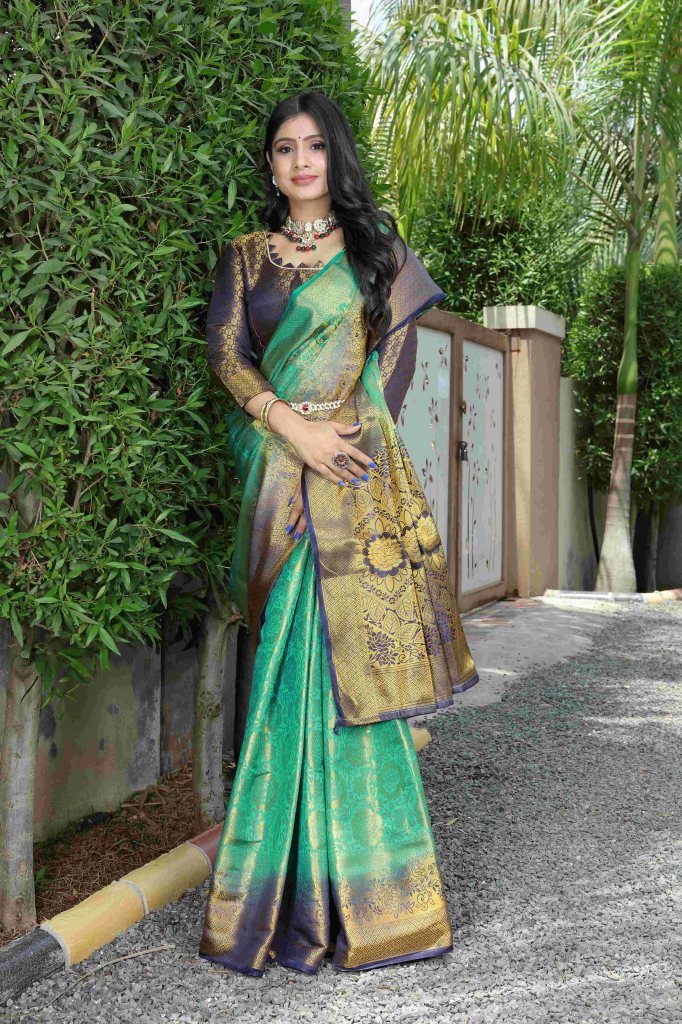 Macazo Ethnic Hetvi Designer Banarasi Soft Silk Saree Collection