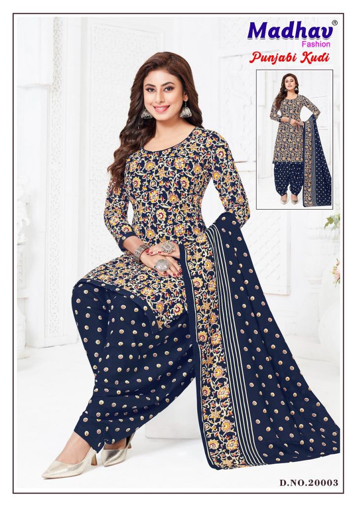 Madhav Punjabi Kudi Vol 20 Printed Dress Material