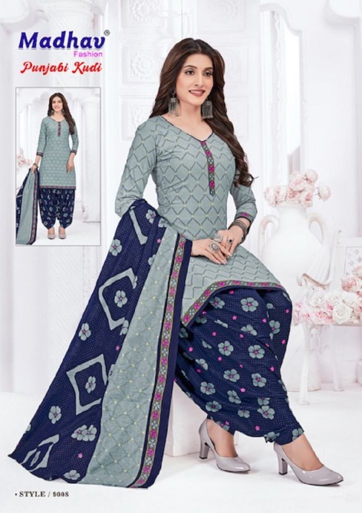 Madhav Punjabi Kudi Vol 9 Daily Wear Cotton Printed Dress Material 