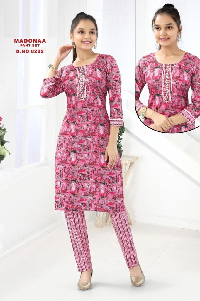 Madonaa 8282 Cotton Casual Kurti With Bottom Collection