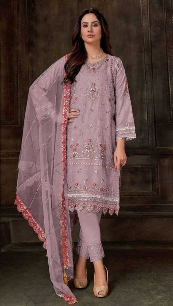 Mah E Rooh 5120 Georgette Embroidery Pakistani Dress Material 