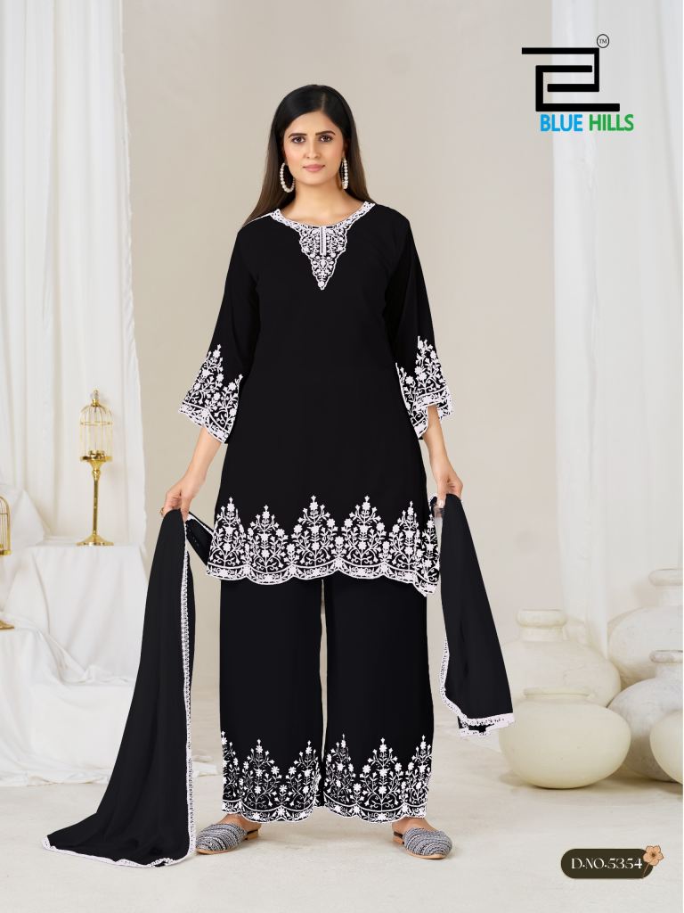 Mahnoor BW Georgette Kurti With Bottom Dupatta