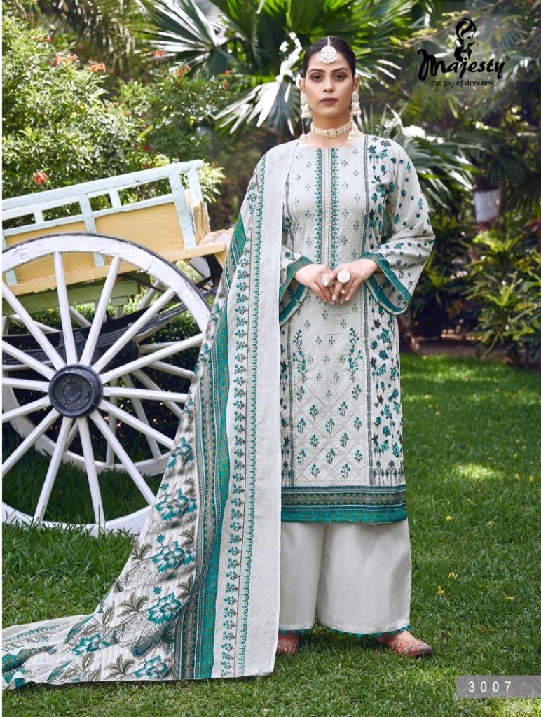 Majesty Bin Saeed Lawn Collection Vol 3 Cotton Dupatta Pakistani Suits