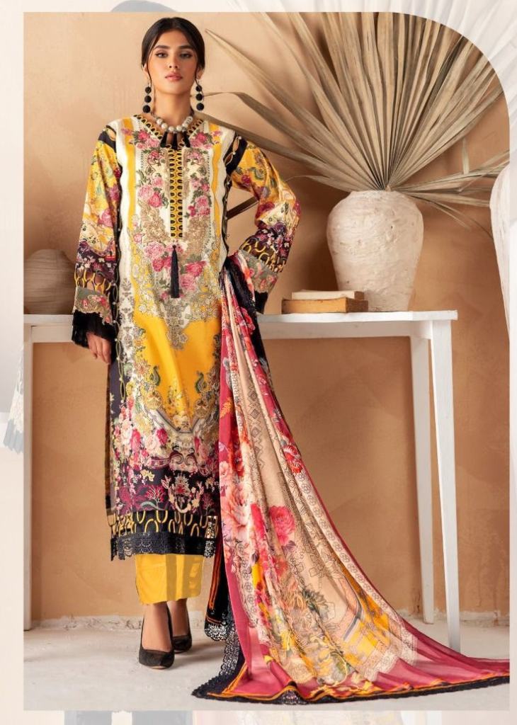 Majesty Cheveron Lawn vol 8 Jam Cotton Designer  Pakistani suits 