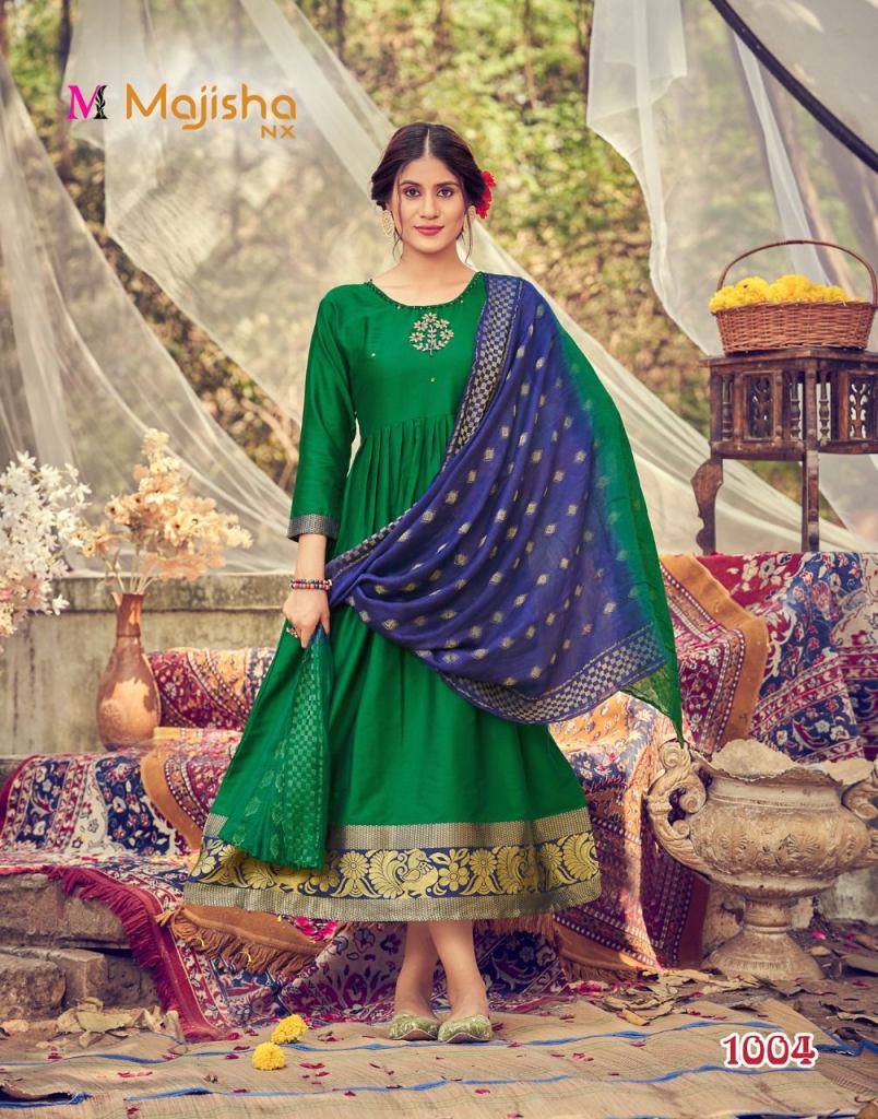  Majisha Nx Chunari  vol 1  silk Fancy Festive Wear Kurtis With Dupatta Collection