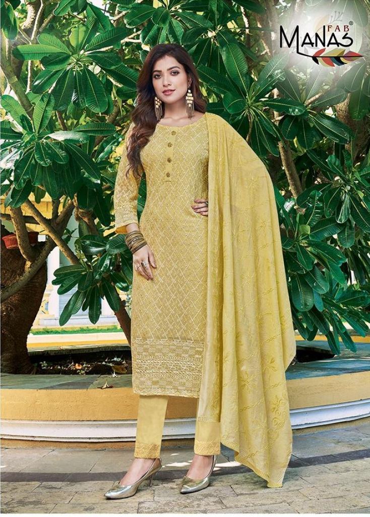 Manas Schiffli vol  3 Designer Georgette Ready made kurti catalog 