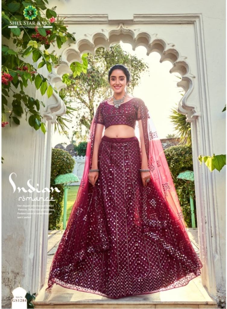 Maroon Soft Net Sequins Embroidered Party Wear Lehenga Choli