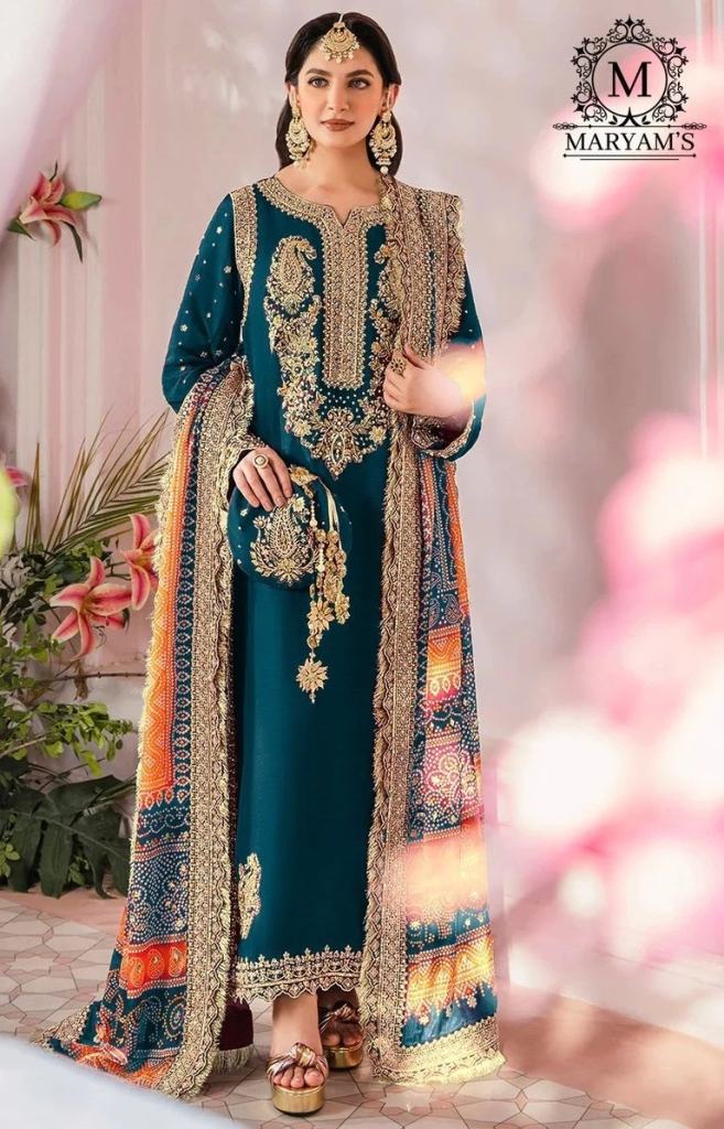 Maryams 169 Georgette Embroidery Designer Pakistani Salwar Suit 