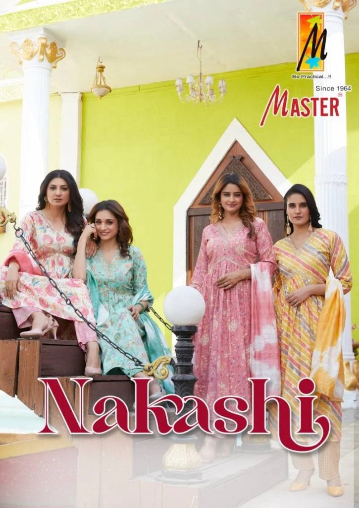 Master Nakashi Printed With Neck Work Regular Wear Salwar Suit 