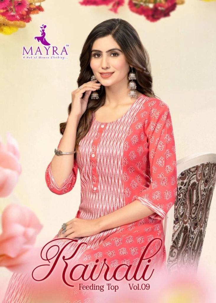 Mayra Karali Vol 9 New Latest Casual  Rayon Printed Flaired Kurti 