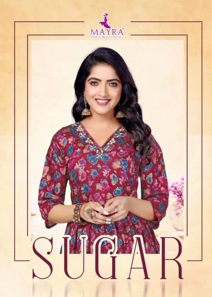 Mayra Sugar Heavy Chanderi Modal Designer Kurti