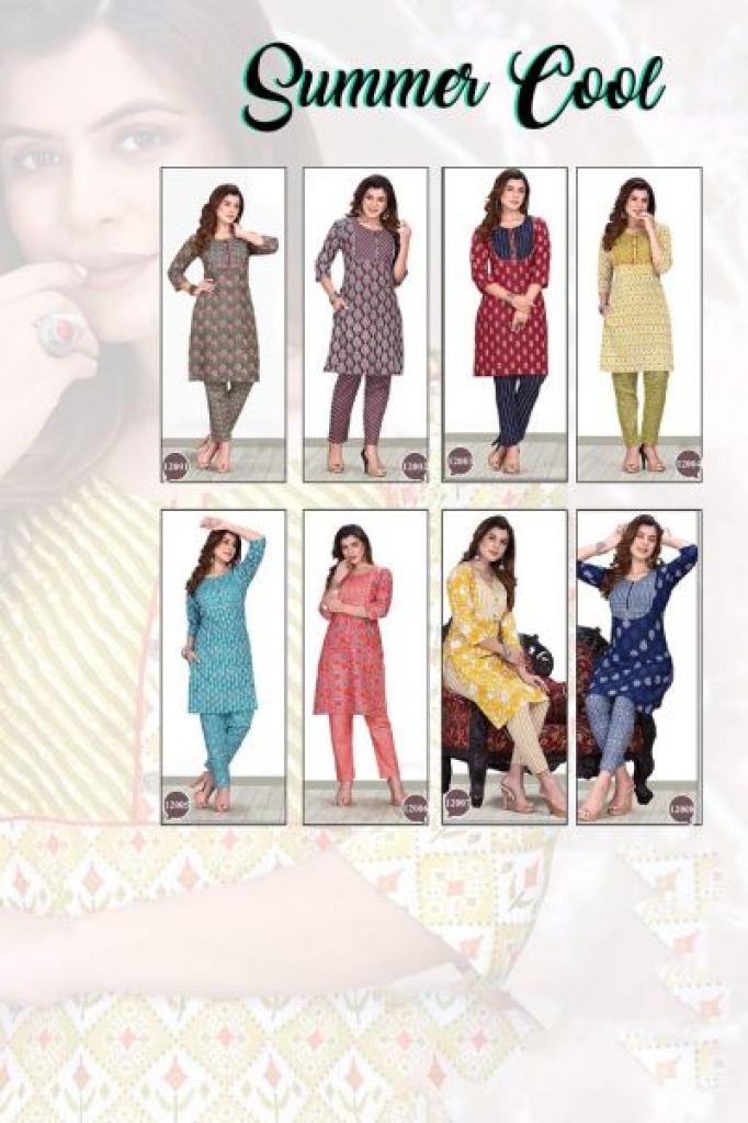Vinay Tumbaa Summer Cool Fancy Wear Kurti With Bottom Collection:  Textilecatalog