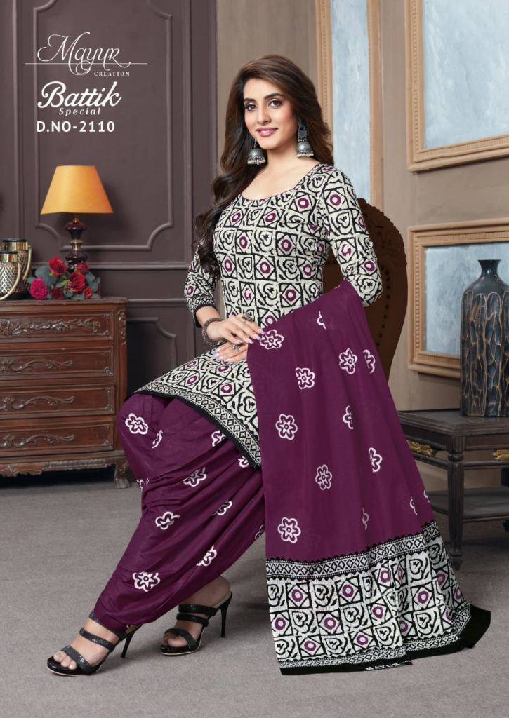 Mayur Battik Special vol  21 Regular Wear Cotton Dress Material collection 