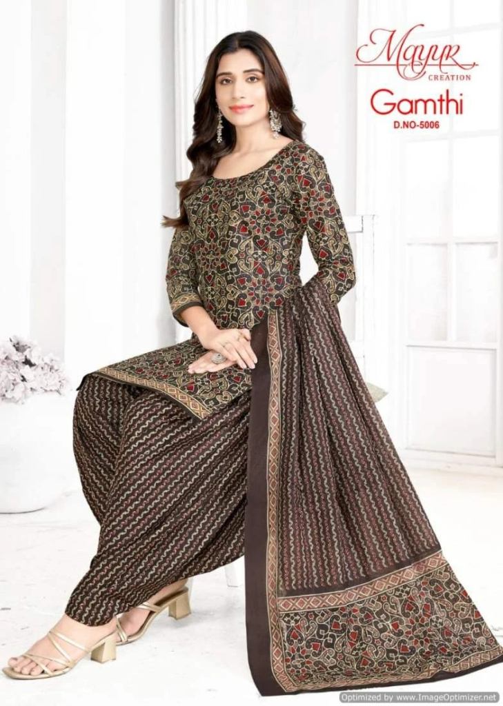 Mayur Gamthi Vol 5 Comfort Cotton Printed Dress Material 