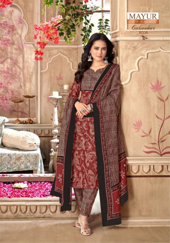 Mayur Gulmohar Vol 8 Printed Kurti Bottom With Dupatta