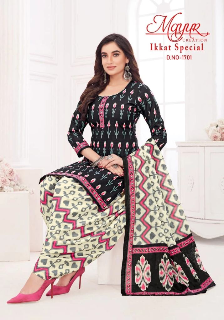 Mayur Ikkat Special Vol 17 Cotton Printed Daily Wear Dress Material 