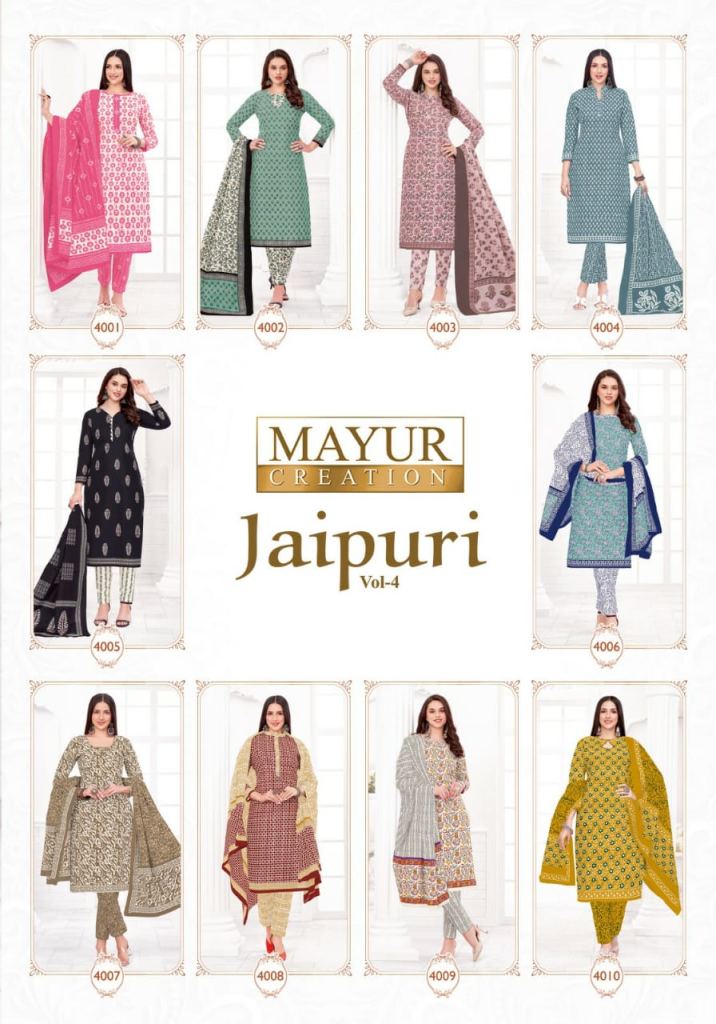 SSC Jaipuri Cotton Vol-1 Wholesale Pure Cotton Dress Material -  textiledeal.in