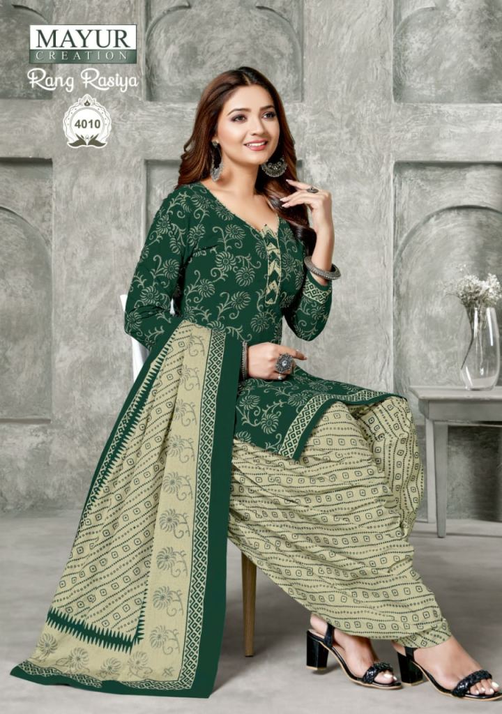 Mayur Rang Rasiya Vol 4 Daily Wear Pure Cotton Printed Dress Materials