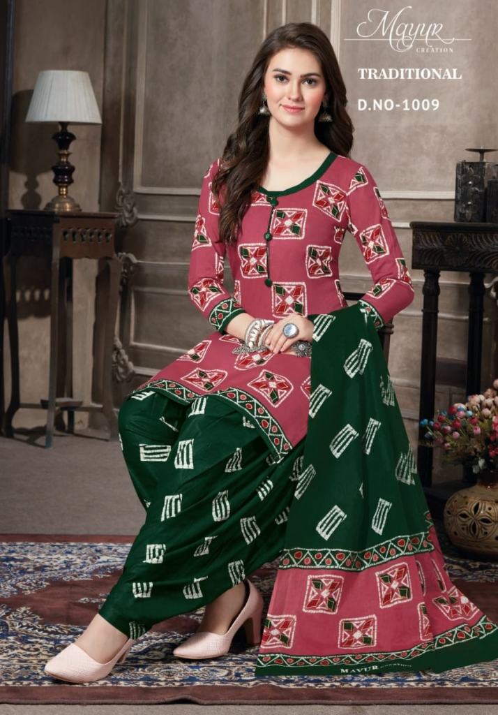 Mayur Tradition Vol 1 Regular Wear Cotton Printed Dress Material