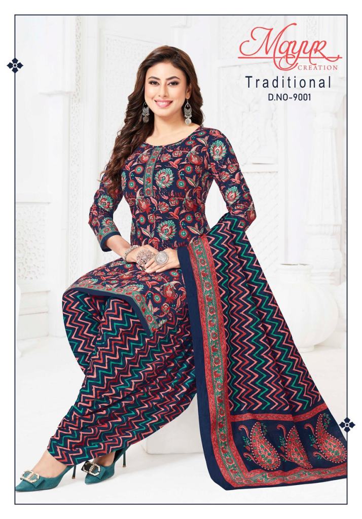 Mayur Traditional Vol 9 Printed Dress Material