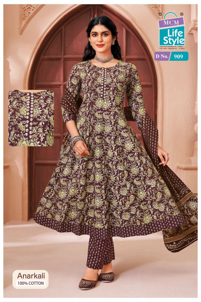 Mcm Anarkali Vol 9 Printed Kurti With Bottom Dupatta