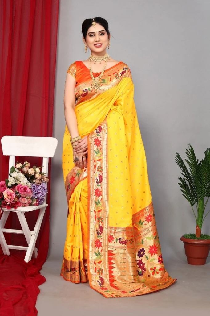 Meera 208 Heavy  Paithani Silk Wedding Saree Collection 