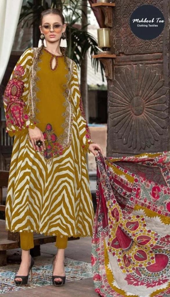 Mehbbob Tex 1163 Cotton Dupatta Pakistani Salwar Suits