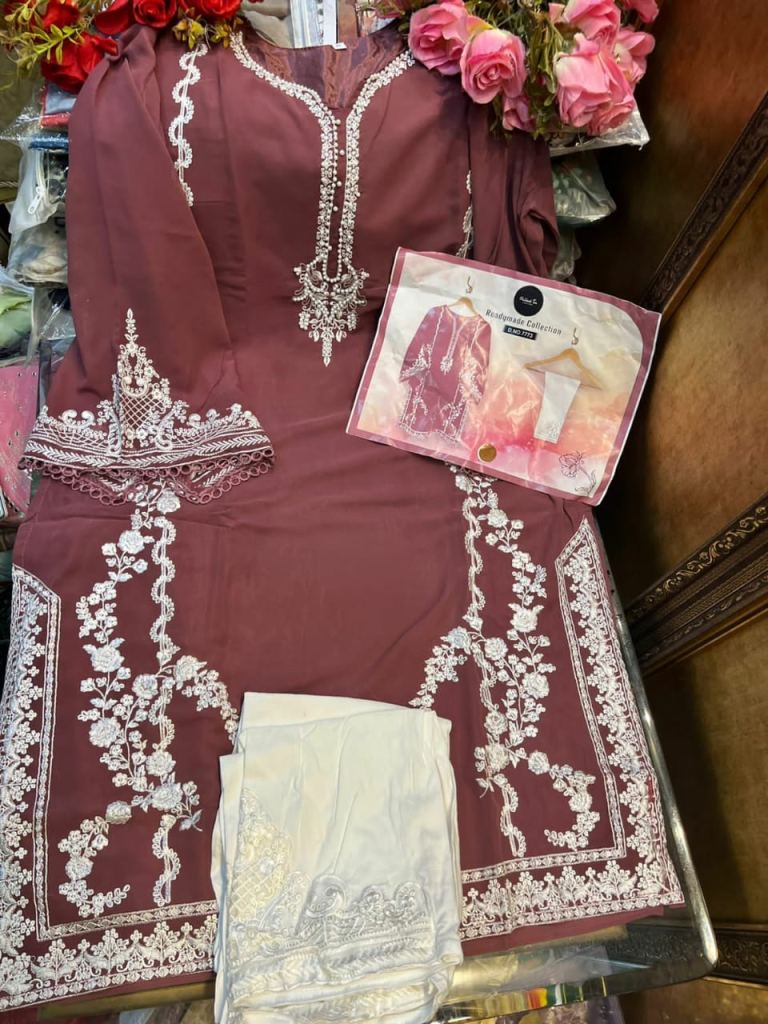 Mehboob Tex Khatli Work 7773  Georgette  Embroidery Ready Made suits
