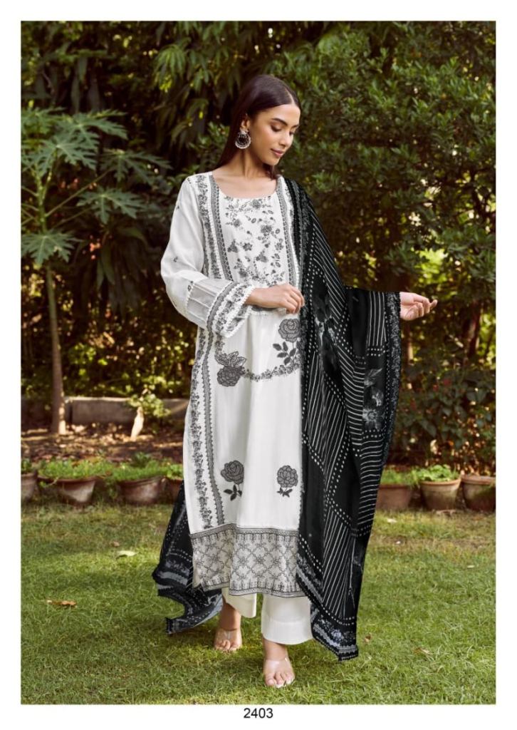 Meher Muslin Designer Printed Suit Collection