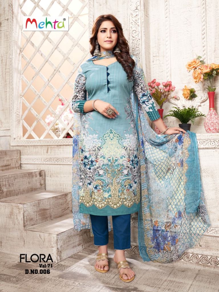 Mehta Flora Vol 71 Fancy Cotton Dress Material Collection