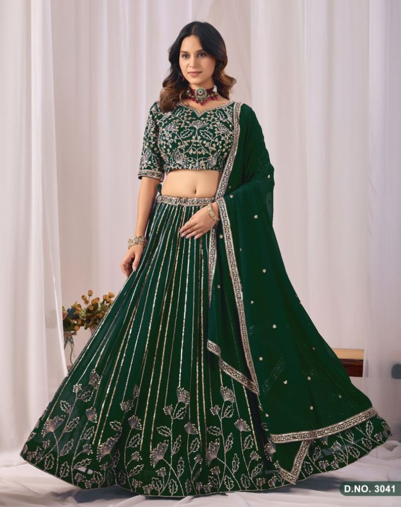 Mehvish Vol 34 Premium Faux Georgette Embroidered Lehenga Choli Collection at Wholesale Price