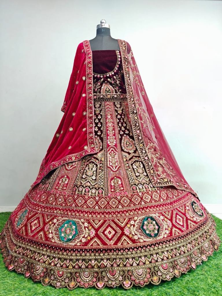 Mf 503 Embroidery Worked Designer Bridal Lehenga