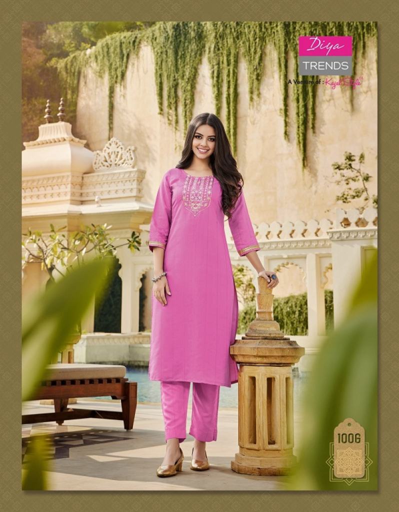 Mintra Vol 1 By Diya Trends Fancy Kurti With Pant Collection
