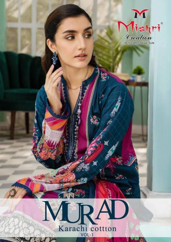 Mishri Murad Vol 1 Beautiful Karachi Cotton Dress Material 