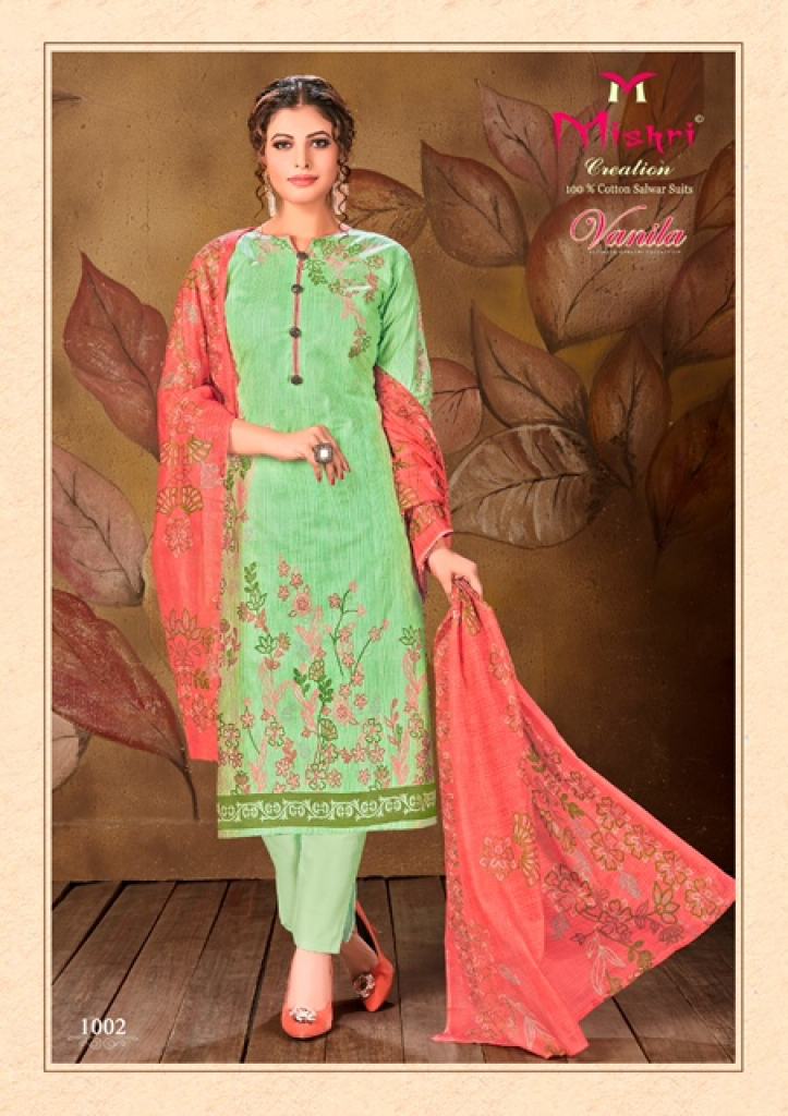 Mishri Presents Vanila Casual Wear Printed Cotton Long Dress