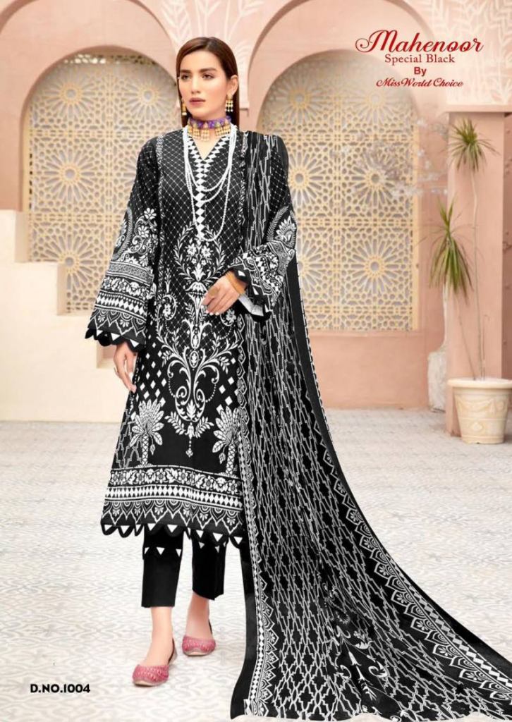 Miss World Choice Mahenoor Special Black Vol 1 Dress Material