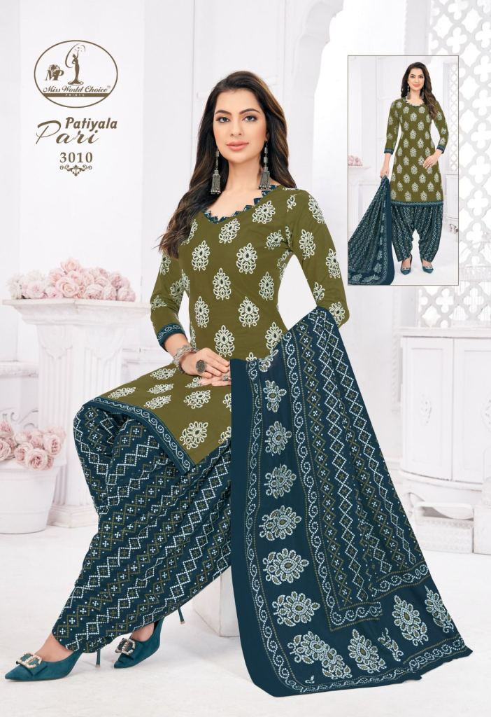 Miss World Choice Patiyala Pari Vol 3 Casual Wear Cotton Dress Materials