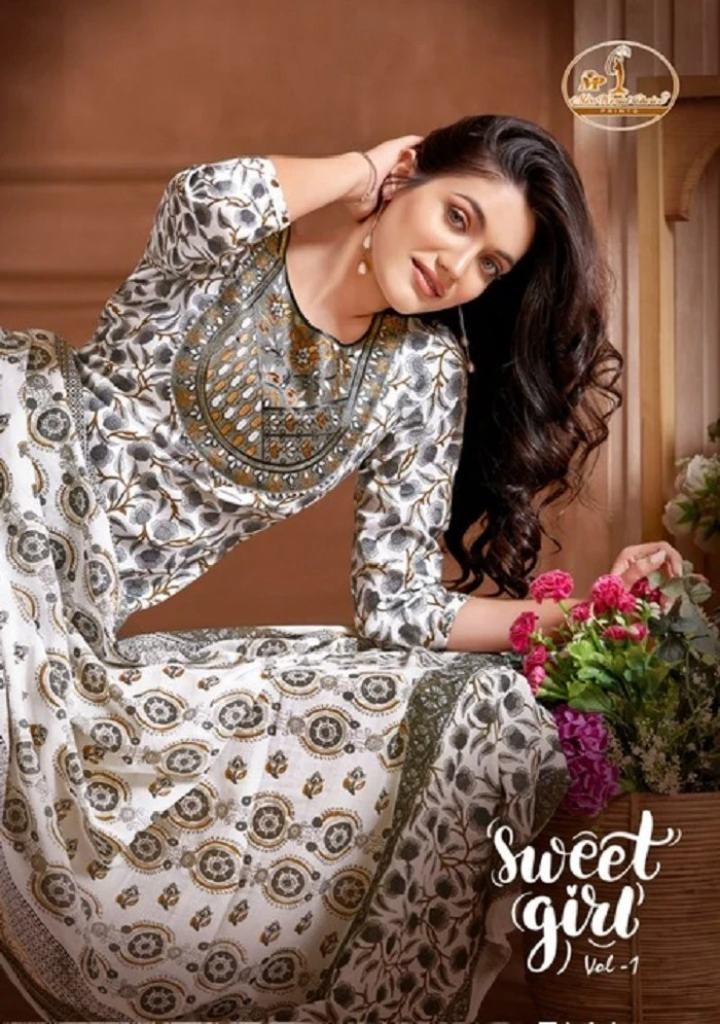 Miss World Sweet Girl Vol 1 Heavy Slub Cotton Dress Material