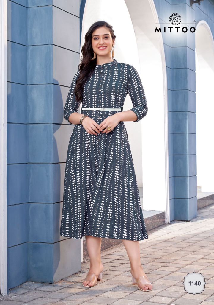 Mittoo Belt Vol 13 Casual Wear Rayon Long Kurti Collection
