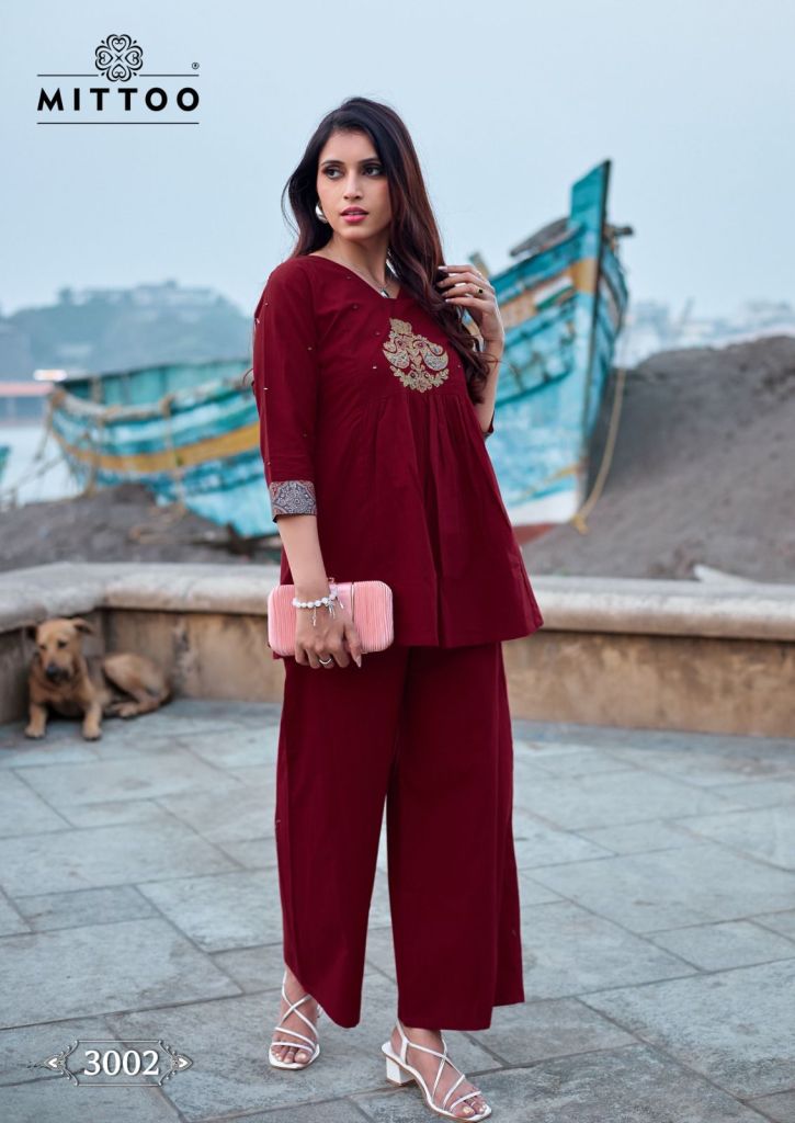 Mittoo Cotton Candy Thread Worked Co Ord Set