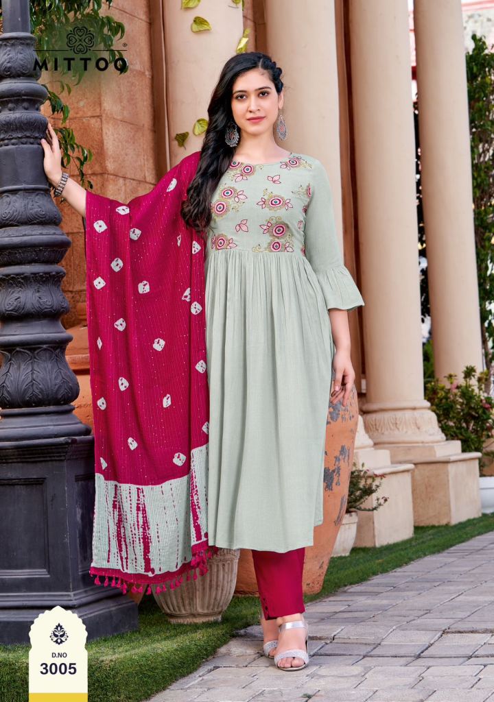 Mittoo Garima Designer Wear Kurti Pant With Dupatta Collection