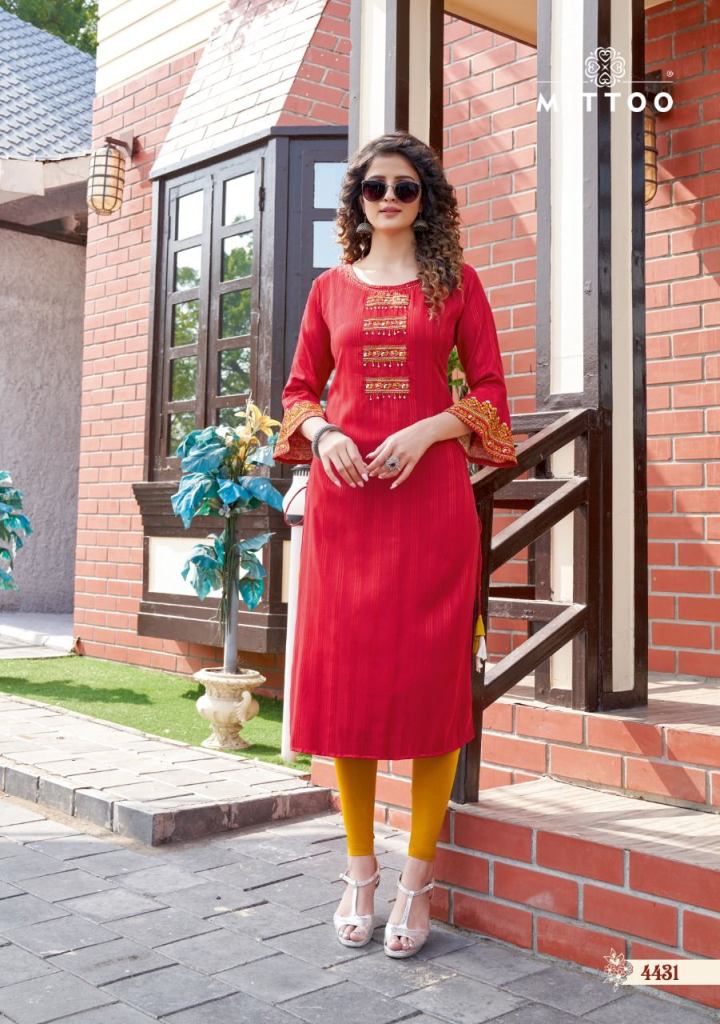 Mittoo Mayurika Vol 5  Catalog Designer Wear Embroidery Kurtis