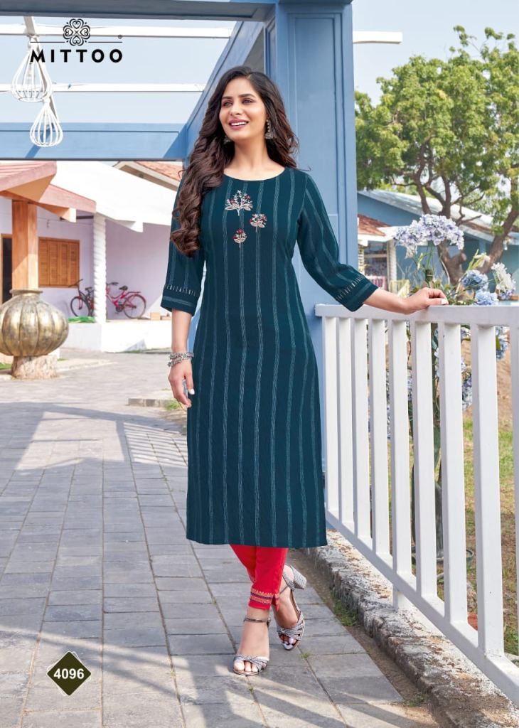 Mittoo Mohini Vol 12  catalog Fancy Rayon Kurti With Bottom 