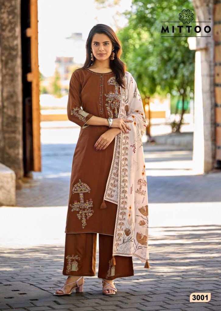 Mittoo Noorika Kurti With Bottom Dupatta