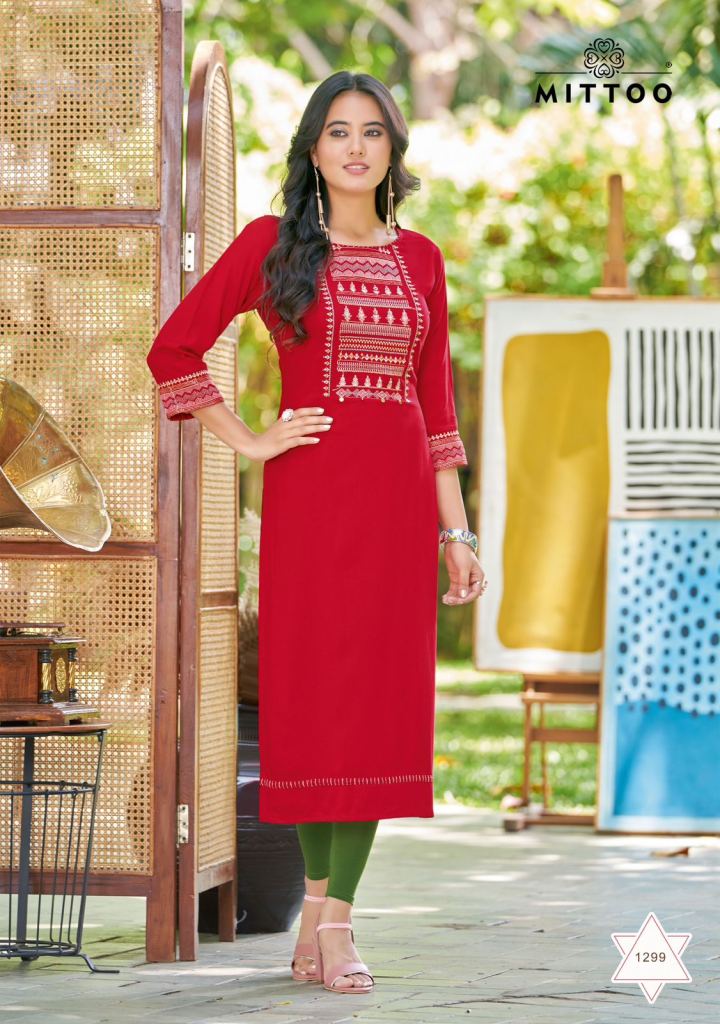 Mittoo Rihana Vol 2 Casual Handwork Rayon Kurti Design Catalog