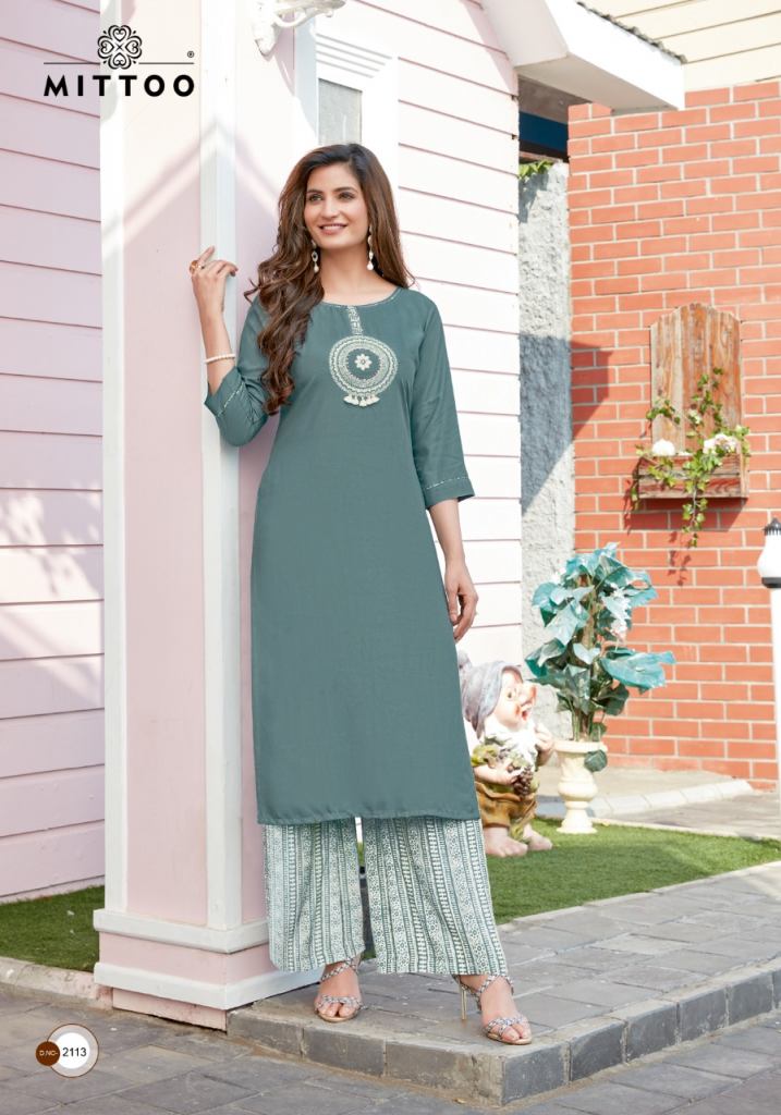 Mittoo Panghat vol  17 Rayon Designer Kurti With Bottom  catalog 